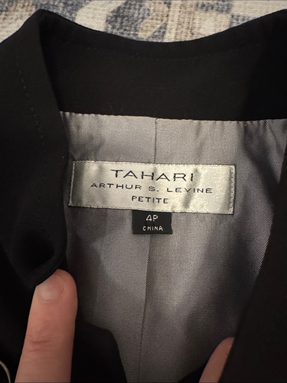 Tahari Arthur S Levine Women’s 4P Black Military Double Breasted Jacket - Picture 3 of 4